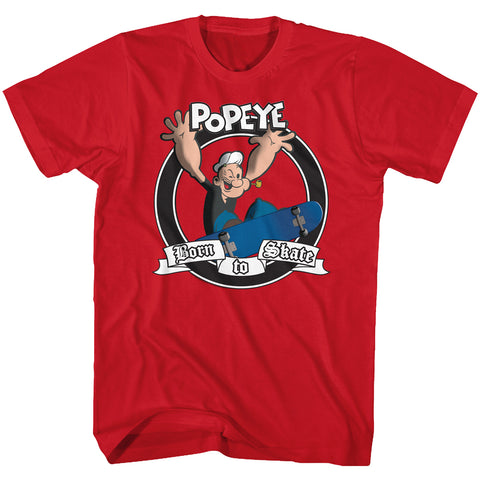 Popeye Born To Skate Men'S T-Shirt