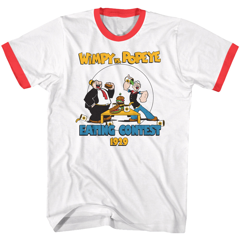 Popeye Eating Contest Men'S Ringer T-Shirt
