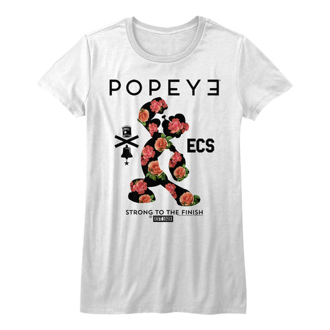 Popeye Flowerman Ladies T-Shirt