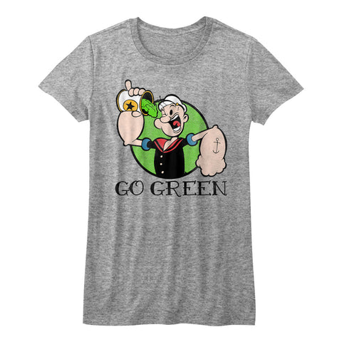 Popeye Go Green Juniors T-Shirt