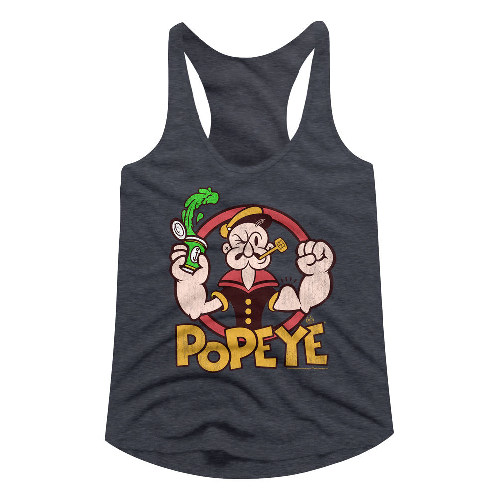Popeye Spinach Ladies Racerback