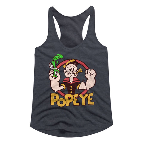 Popeye Spinach Ladies Racerback