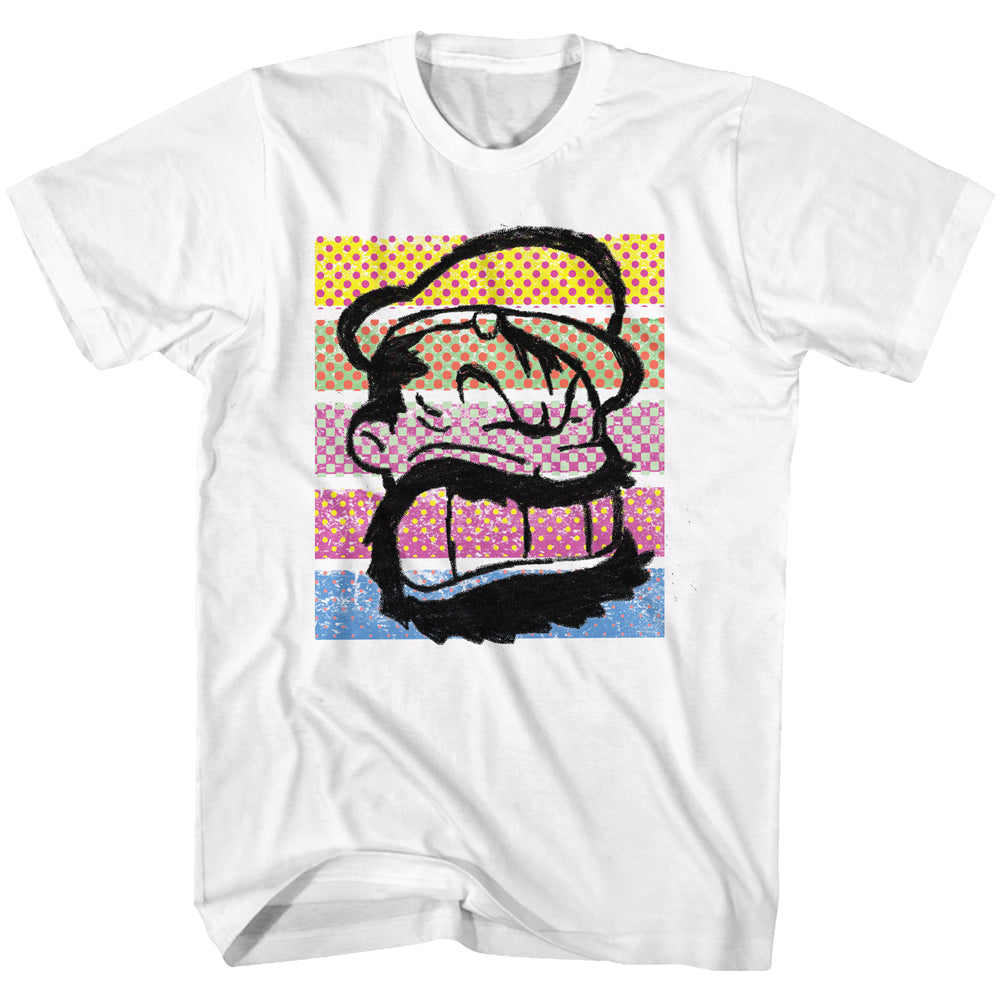Popeye Brutus Color Stripes Men'S T-Shirt