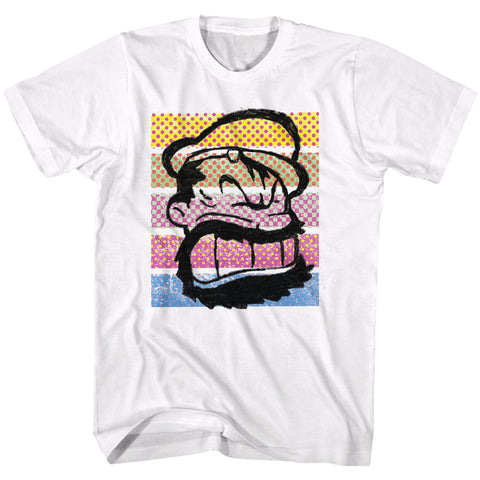 Popeye Brutus Color Stripes Men'S T-Shirt