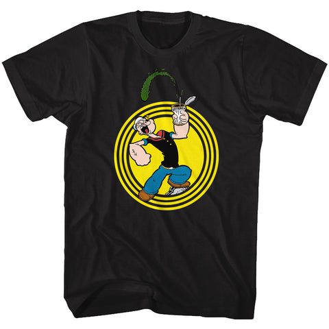 Popeye Popeye Spinach Circle Men'S T-Shirt