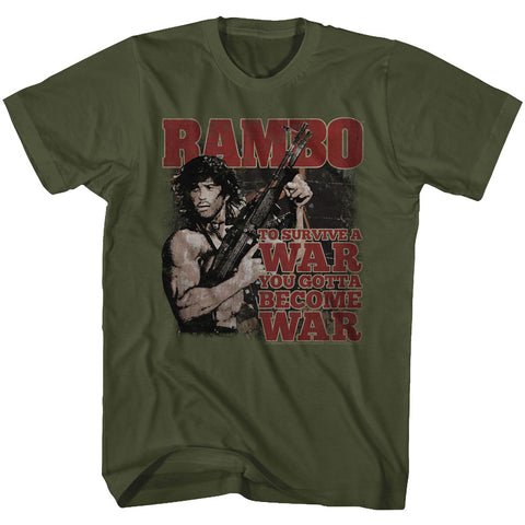 Rambo Become War Men's T-Shirt