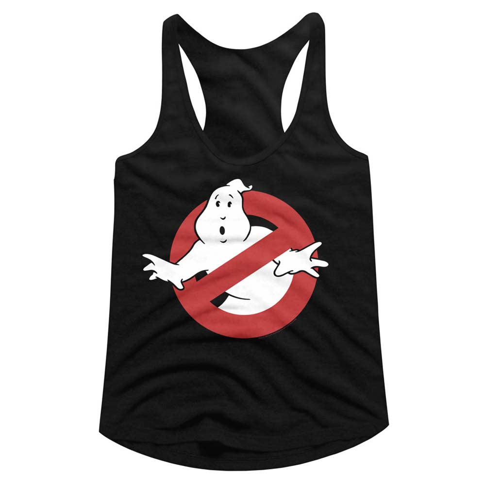 The Real Ghostbusters Symbol Ladies Racerback