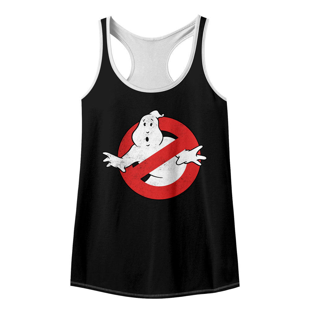The Real Ghostbusters Slimer Ladies Color Block Racerback