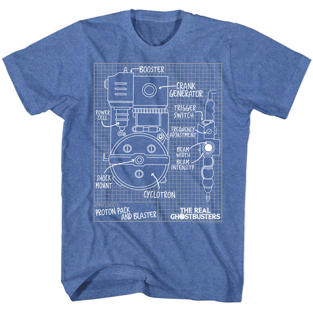 The Real Ghostbusters Blueprints Men's T-Shirt