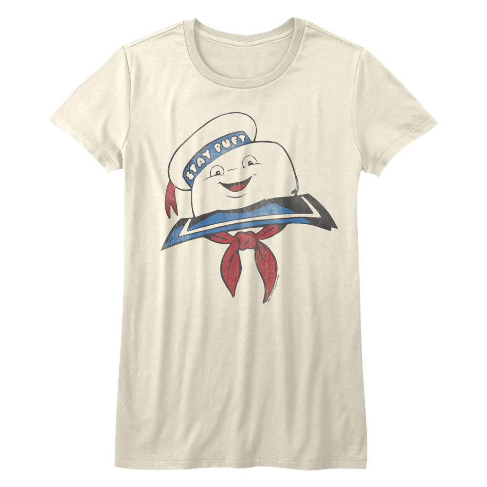 The Real Ghostbusters Stay Puft Head Juniors T-Shirt
