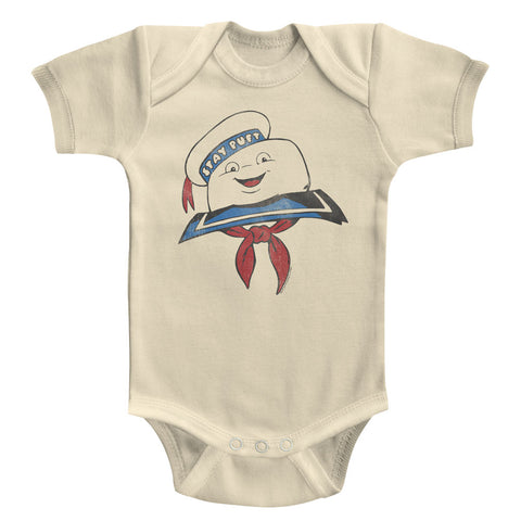 The Real Ghostbusters Stay Puft Head Baby Bodysuit