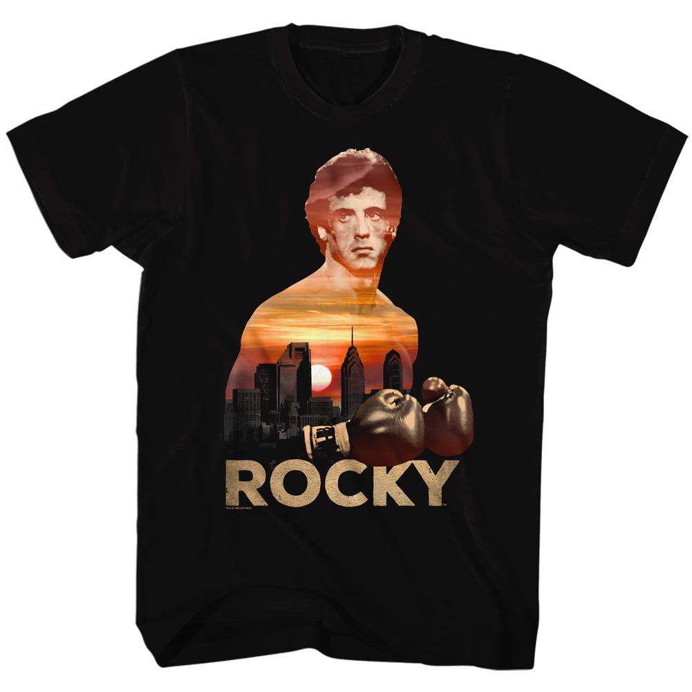 Rocky Sunset Over Philly Men's T-Shirt