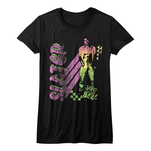 Saved By The Bell Neon Slater Ladies T-Shirt