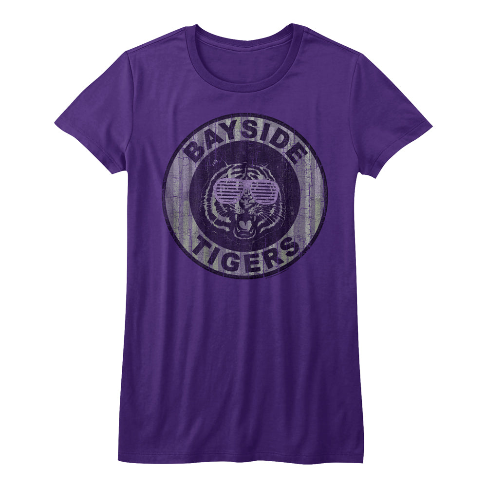 Saved By The Bell Pinstripe Bayside Juniors T-Shirt