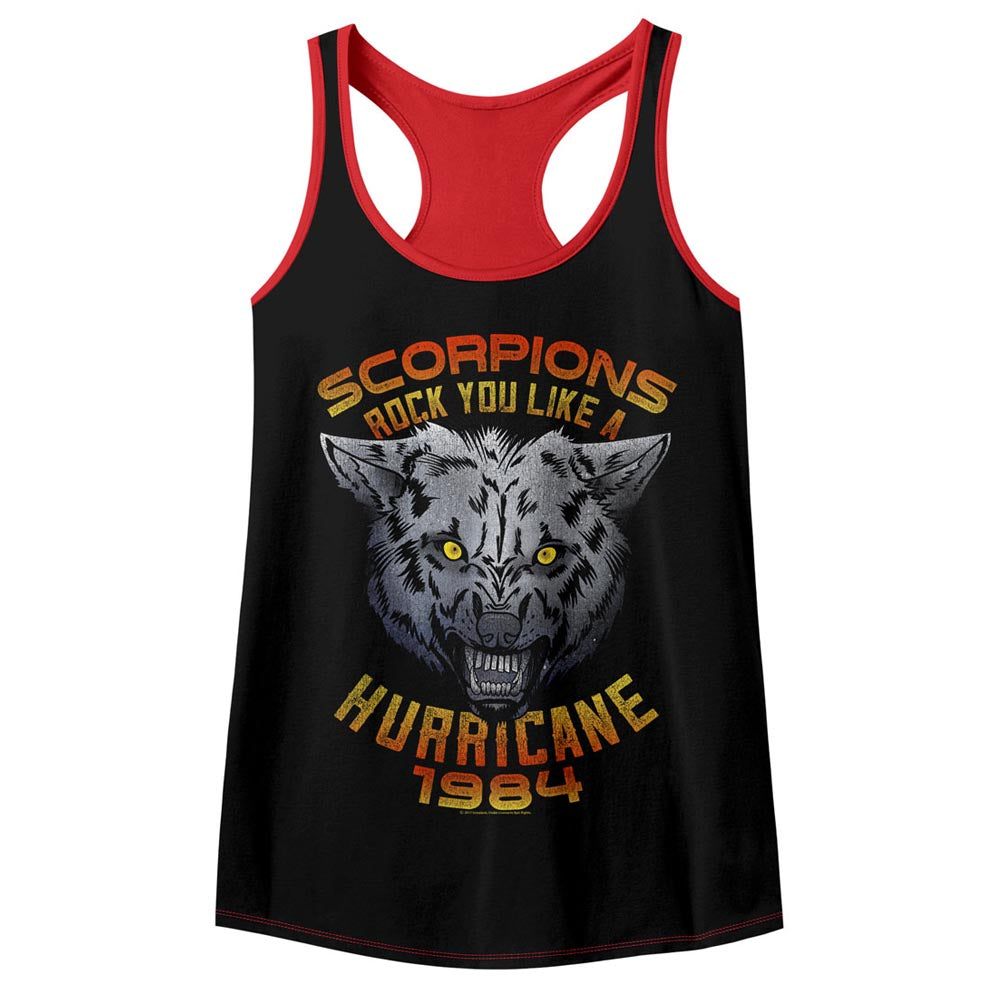 Scorpions Wolf Ladies Color Block Racerback