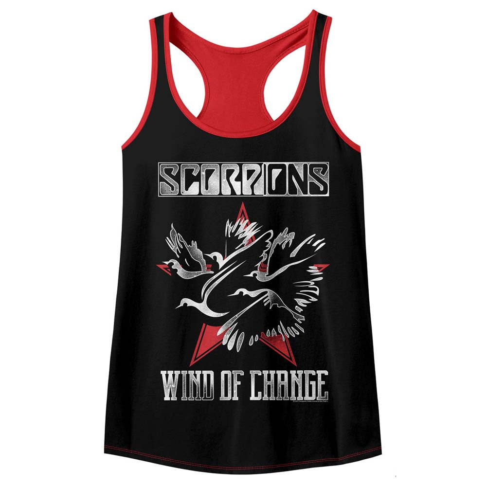 Scorpions Wind Of Change Ladies Color Block Racerback