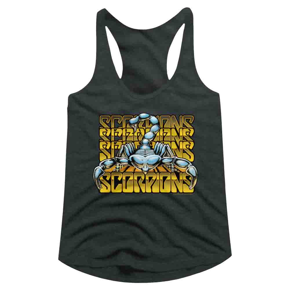 Scorpions Metallic Logos Ladies Racerback