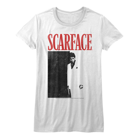 Scarface Blackandred Ladies T-Shirt