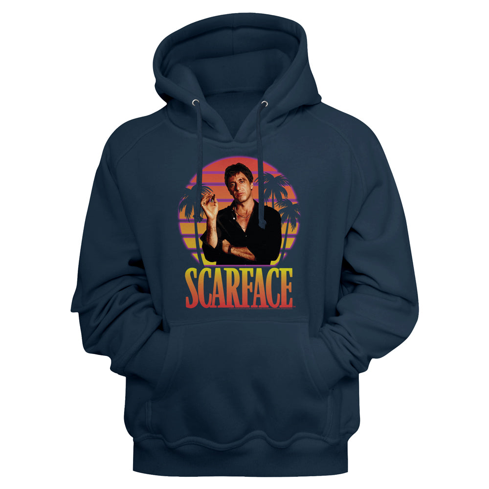 Scarface Miami Sunset Men's Sweatshirt With Hood