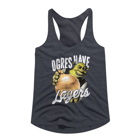 Shrek Layers Ladies Racerback