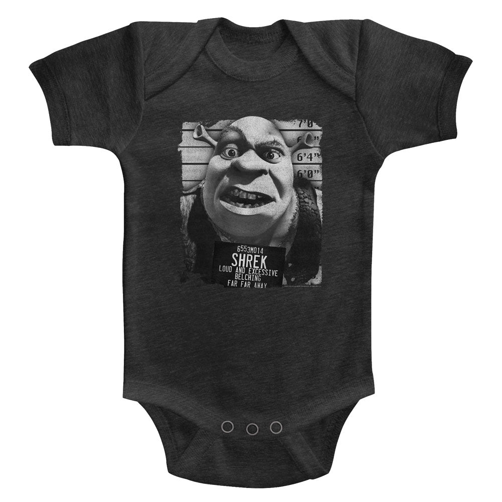 Shrek Shrek Mugshot Baby Heather Bodysuit