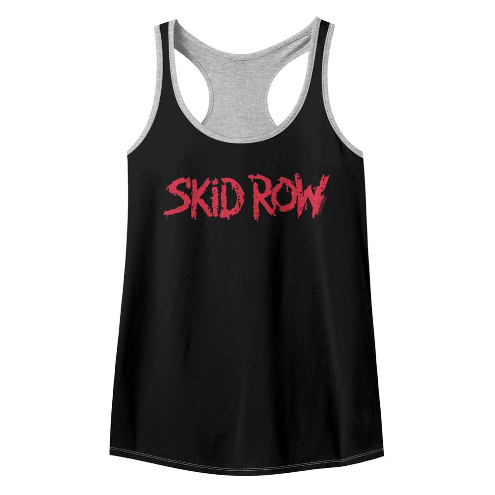 Skid Row Red Logo Ladies Color Block Racerback