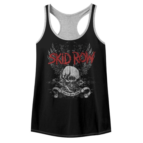 Skid Row Skull & Wings Ladies Color Block Racerback