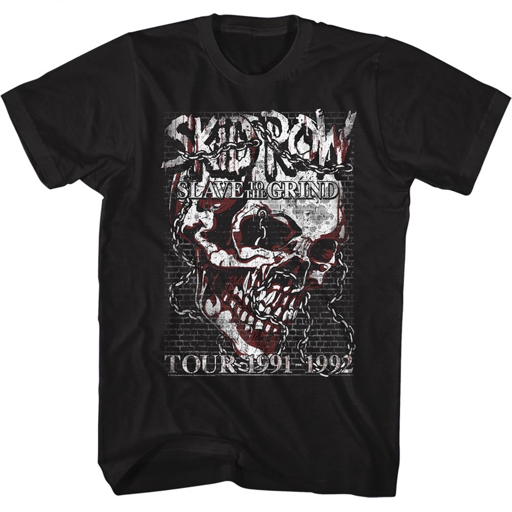Skid Row Skull Chain Adult T-Shirt
