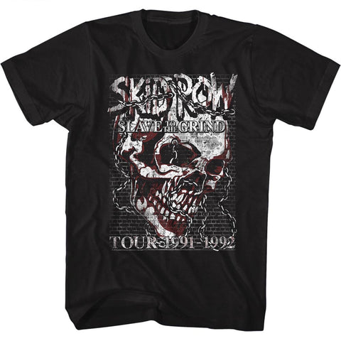 Skid Row Skull Chain Adult T-Shirt