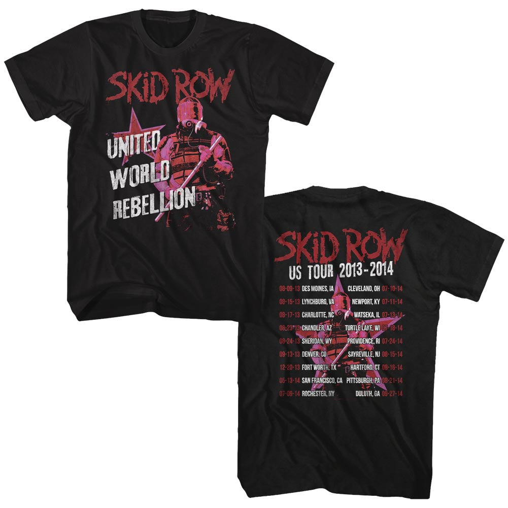 Skid Row Uwr Tour 2013-14 Adult T-Shirt