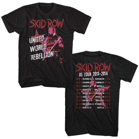 Skid Row Uwr Tour 2013-14 Adult T-Shirt