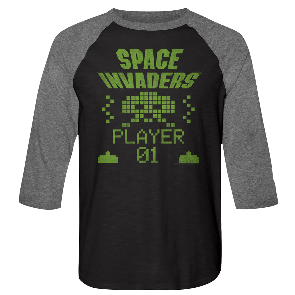 Space Invaders Player 01 Men's Raglan