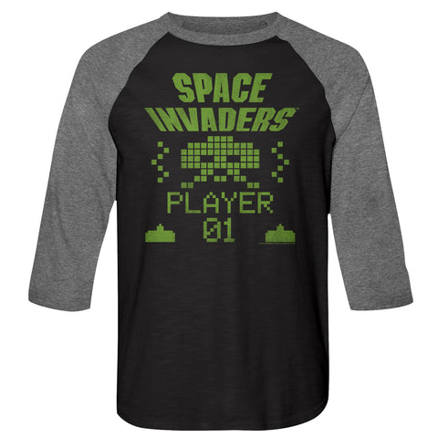 Space Invaders Player 01 Men's Raglan