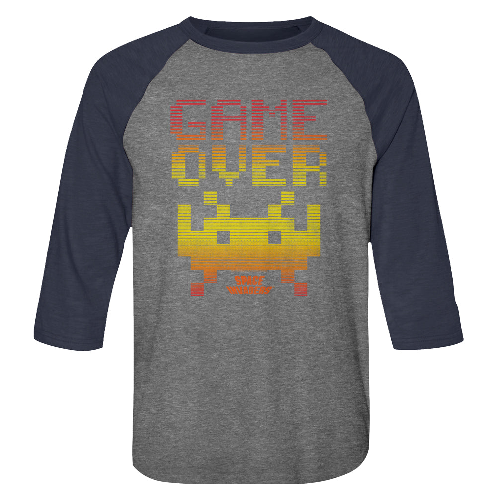 Space Invaders Game Over Men's Raglan