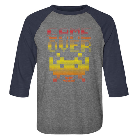 Space Invaders Game Over Men's Raglan