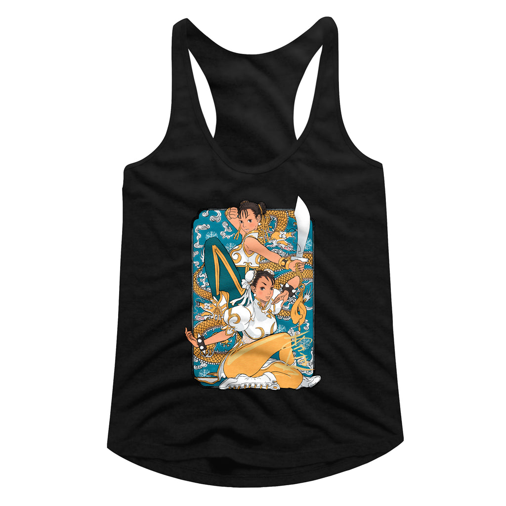 Street Fighter Dual Chun Li Women's Racerback