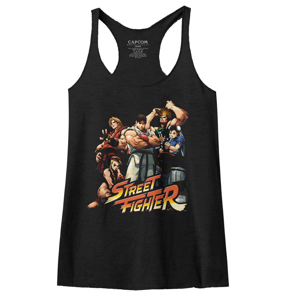 Street Fighter Coolkids Women's Raw Edge Racerback