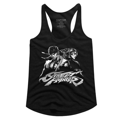 Street Fighter Two Dudes Women's Racerback