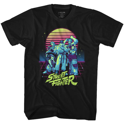 Street Fighter Synthwave Fighter Men's T-Shirt