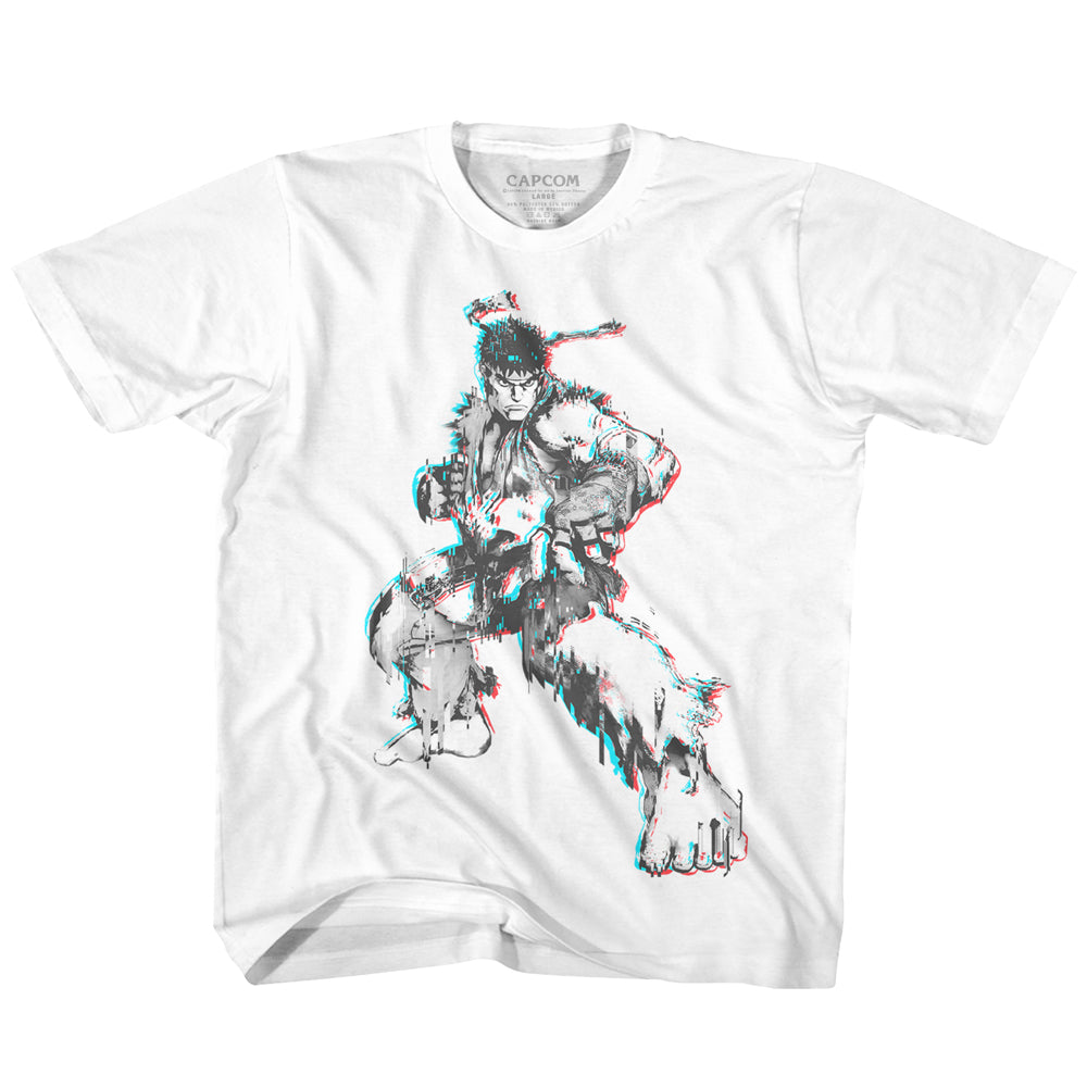 Street Fighter Glitch Fighter Youth T-Shirt
