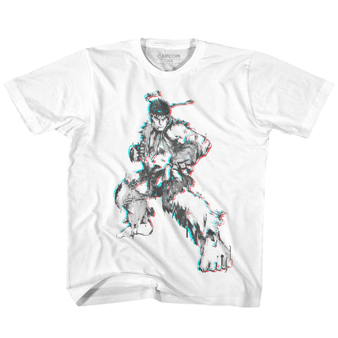 Street Fighter Glitch Fighter Youth T-Shirt