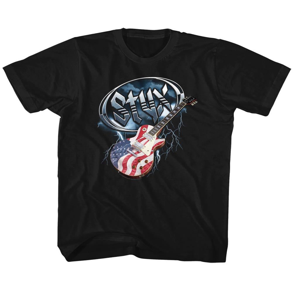 Styx Flag Guitar Youth T-Shirt