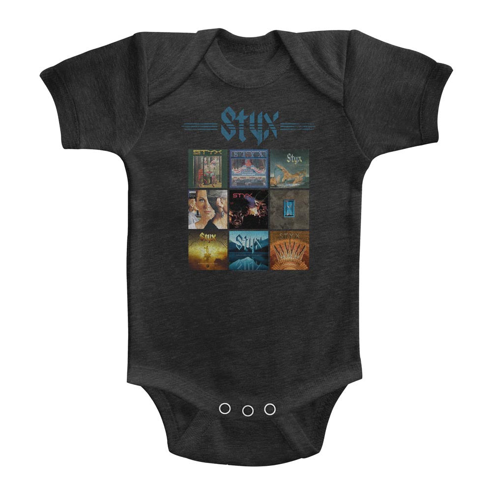 Styx Album Grid Infant Heather Bodysuit