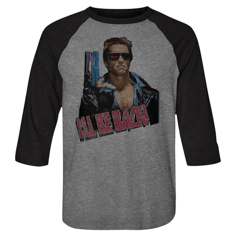 Terminator I'Ll Be Back Men's Raglan