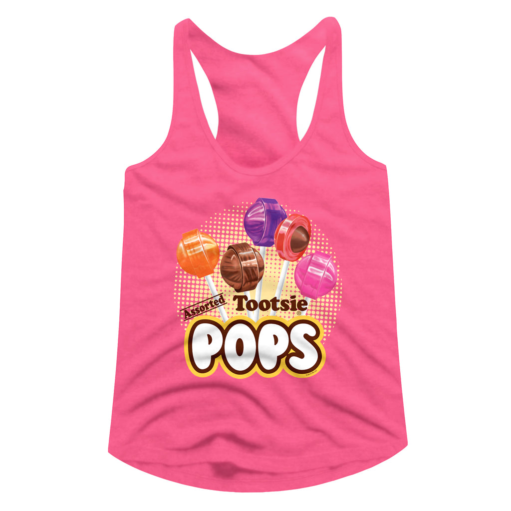 Tootsie Roll Tootsie Pops Ladies Raw Edge Racerback