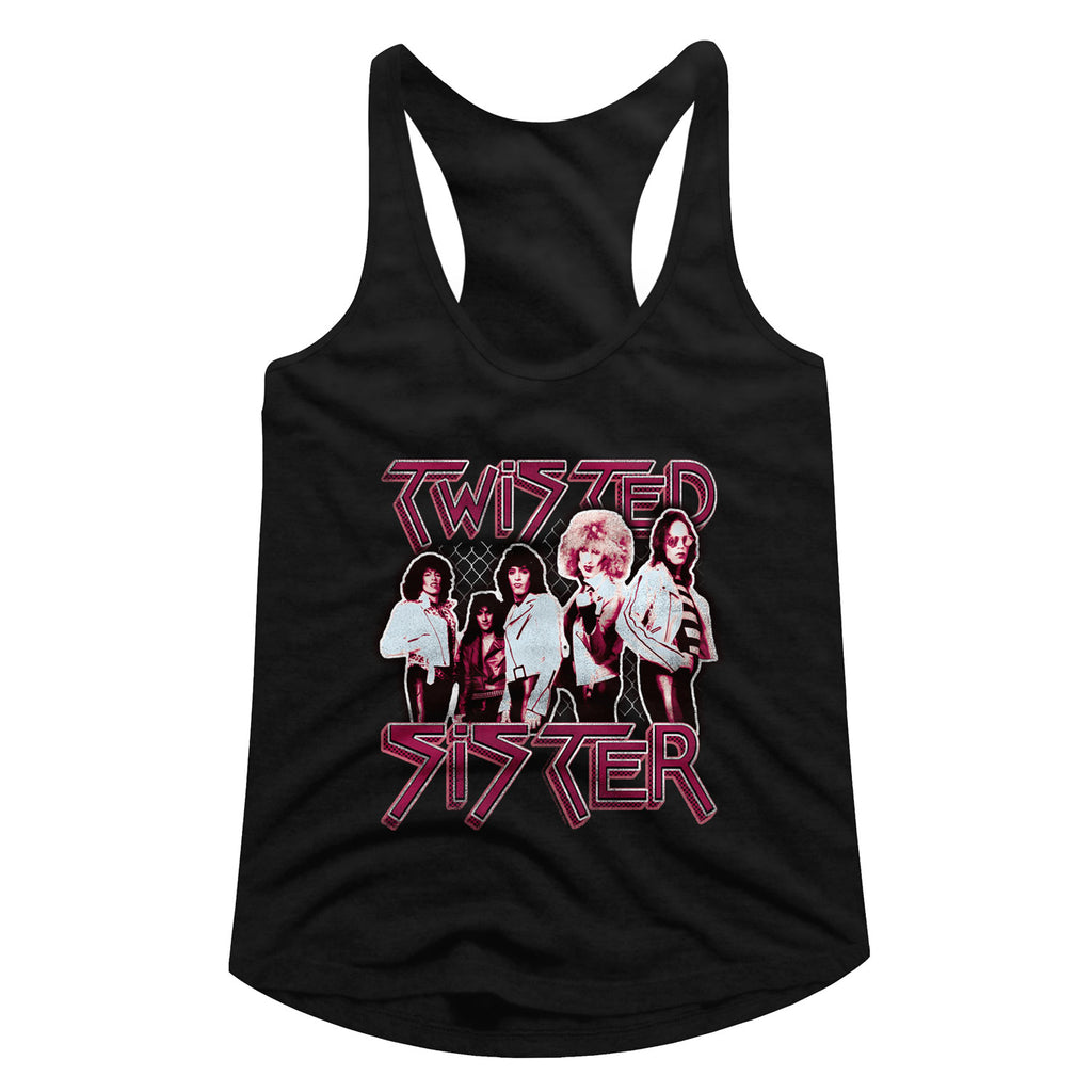 Twisted Sister Pretty In Pink Ladies Racerback