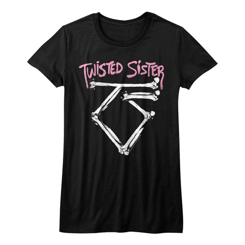 Twisted Sister Bone Logo Ladies T-Shirt