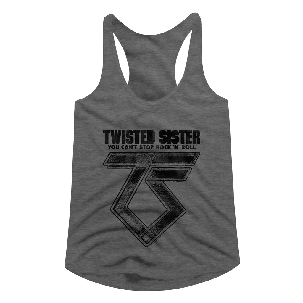 Twisted Sister Can'T Stop Rock'N'Roll Ladies Racerback