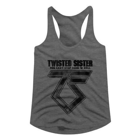 Twisted Sister Can'T Stop Rock'N'Roll Ladies Racerback