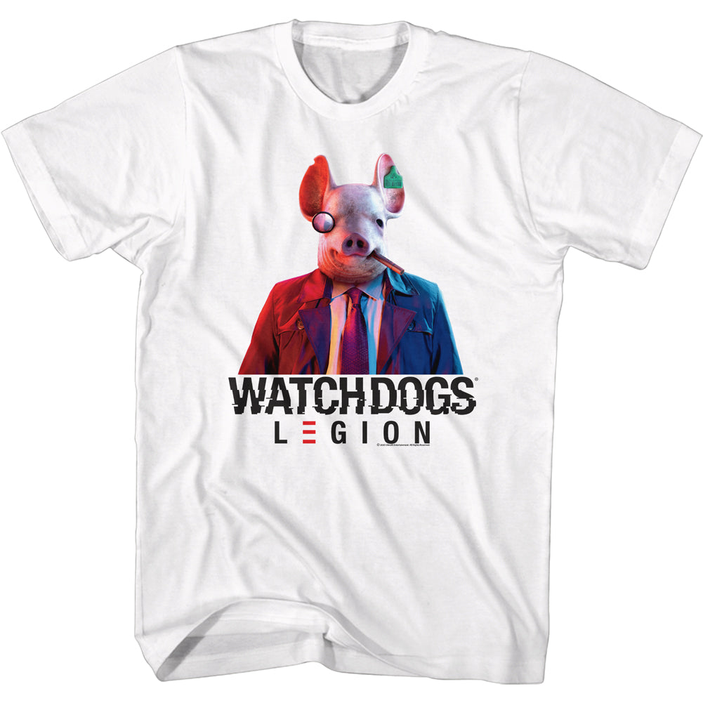 Watchdogs Pig With Logo Men's T-Shirt
